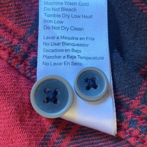 Jachs flannel button down shirt, red and black plaid shirt - Picture 10 of 10